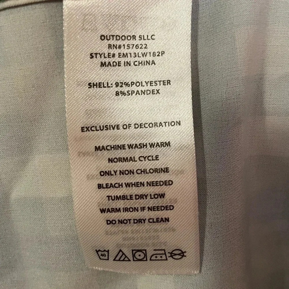 Eddie Bauer Shirt Mens Large Plaid Button Down Hiking Green Performance Wicking - Picture 3 of 5